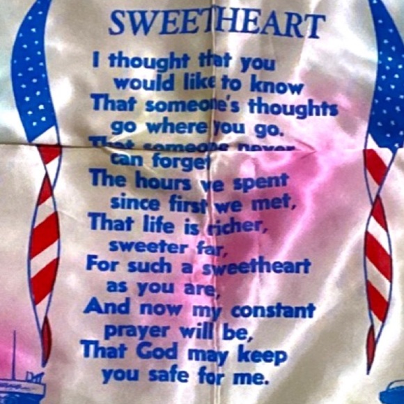 Vintage United States Navy Sweetheart Pillow Case Sham - Picture 3 of 11